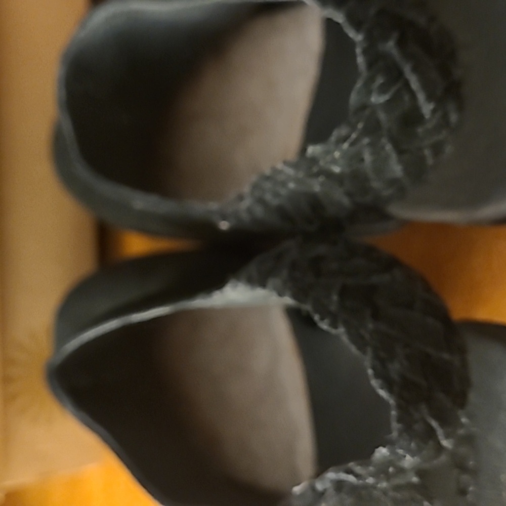 UGG Black Suede Heeled Mules Size 11 M - Picture 7 of 7